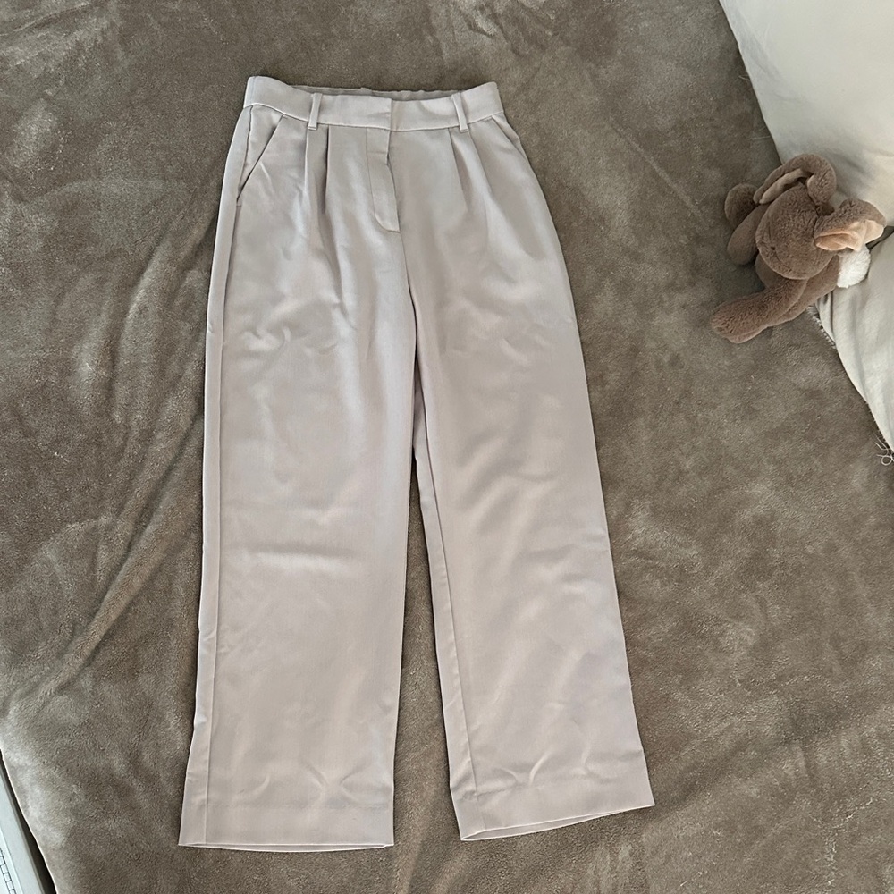 Abercrombie & Fitch Cream Wide Leg Pants